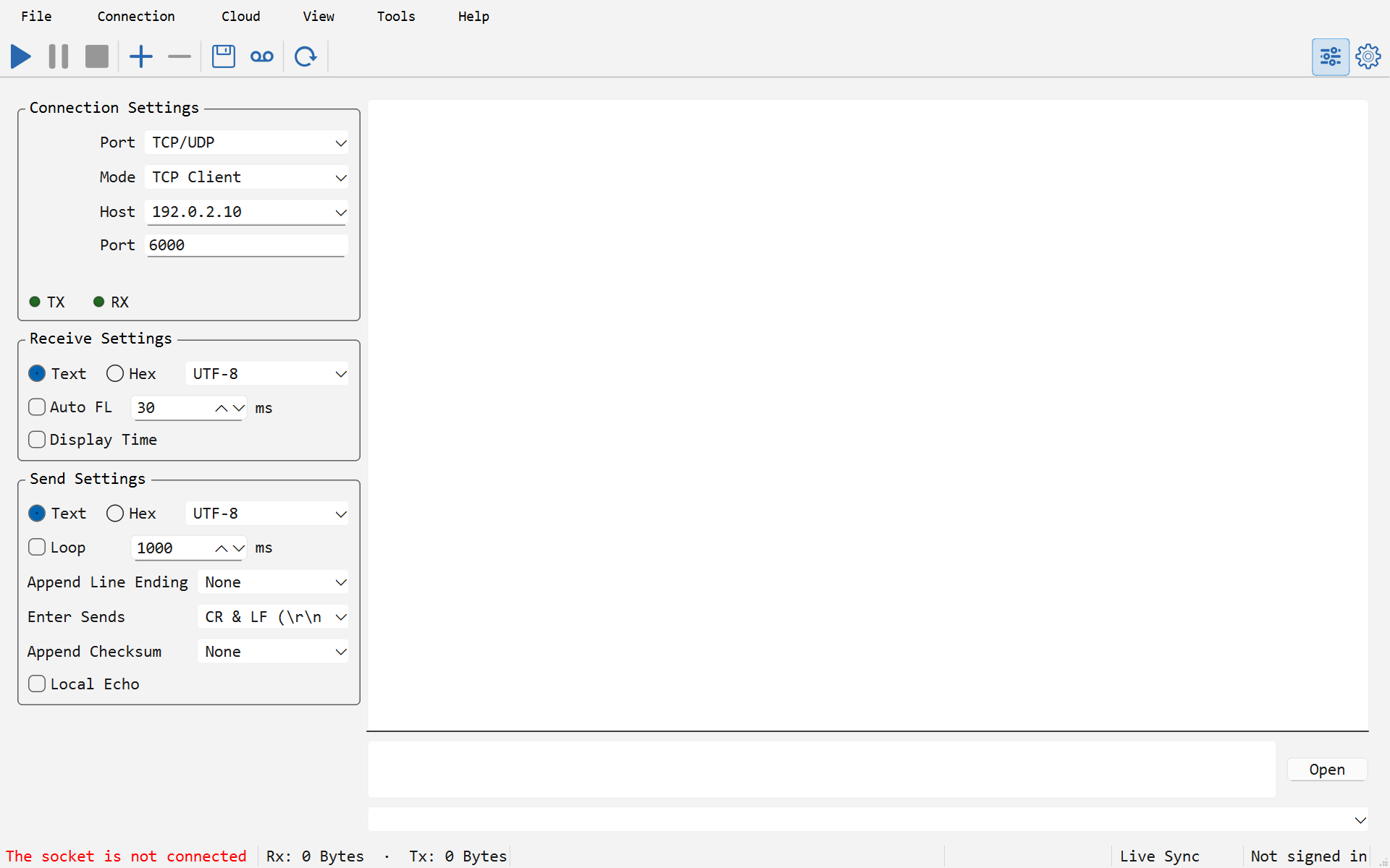 Serial Port Utility desktop workspace
