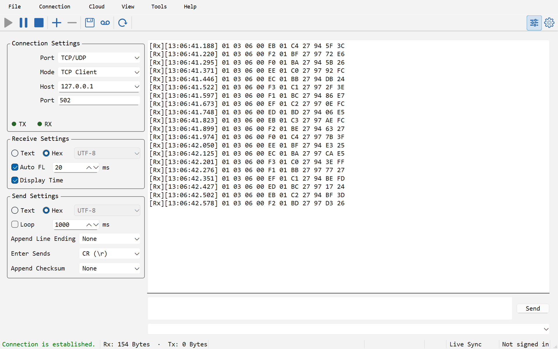 Serial Port Utility desktop workspace